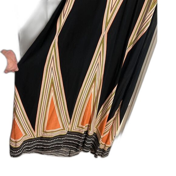 Lulus Montecito Maxi Dress Kimono Sleeves Metro Deep V front & back Hostess Sz M - Picture 11 of 12